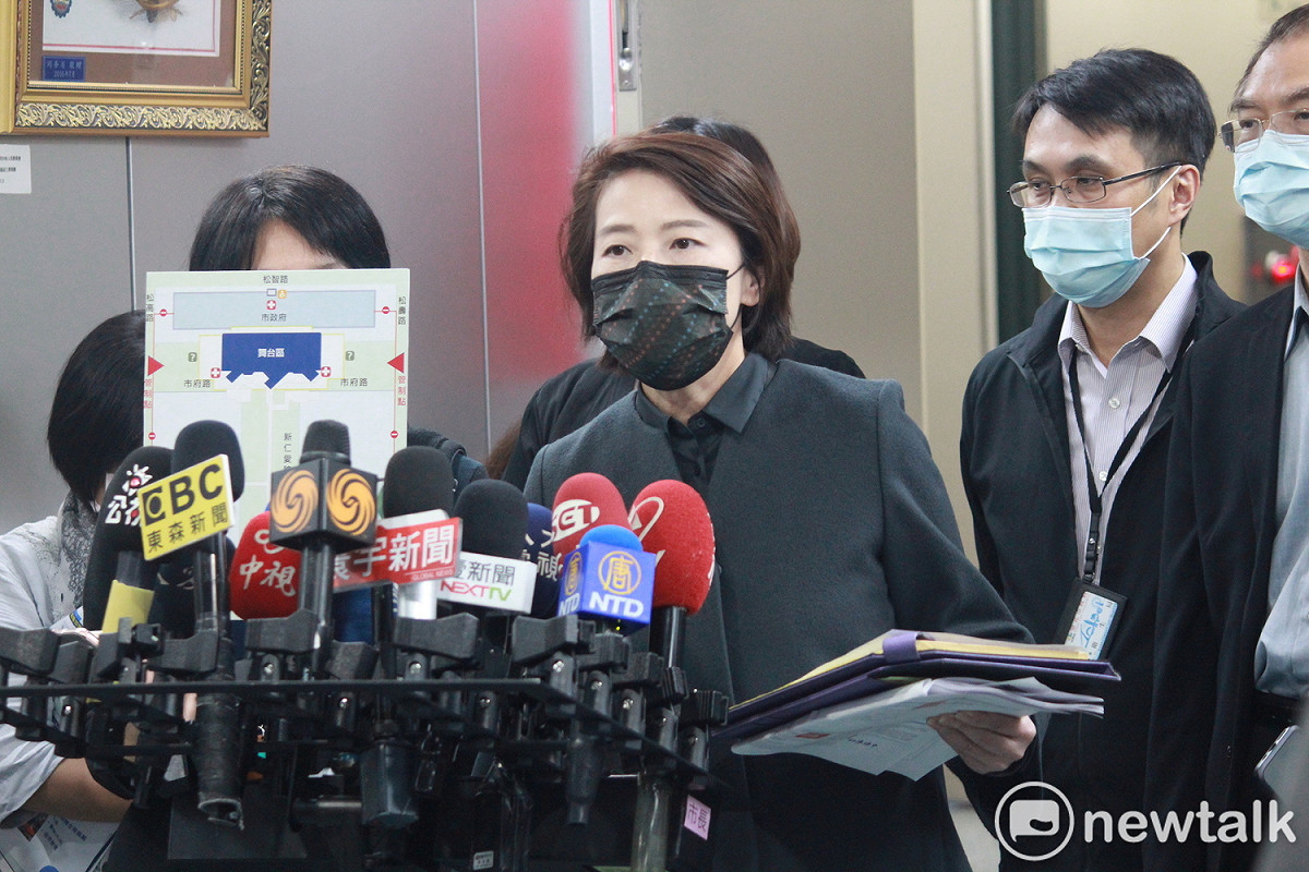 台北市副市長黃珊珊說明跨年活動防疫措施。 圖：周煊惠 ／攝