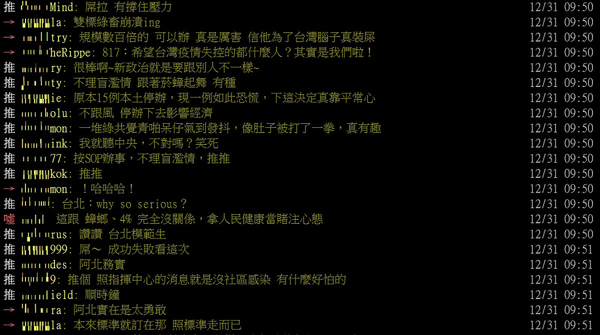 台北跨年晚會照常開放民眾入場，引起討論 圖：翻攝自PTT