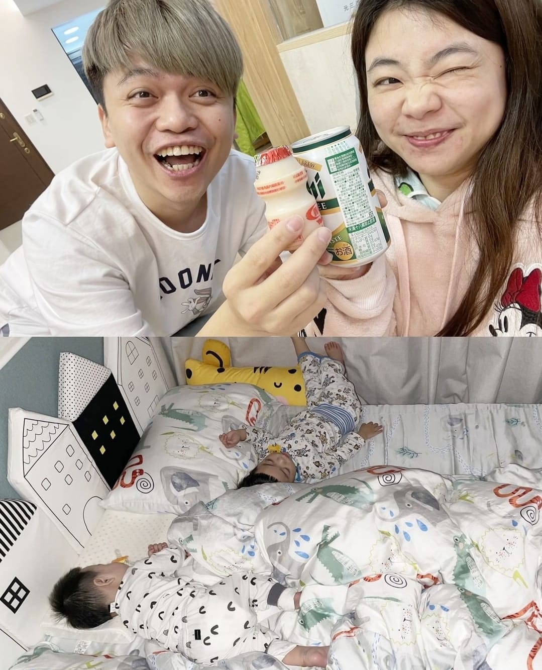 蔡阿嘎在家跨年。 圖：翻攝IG/蔡阿嘎