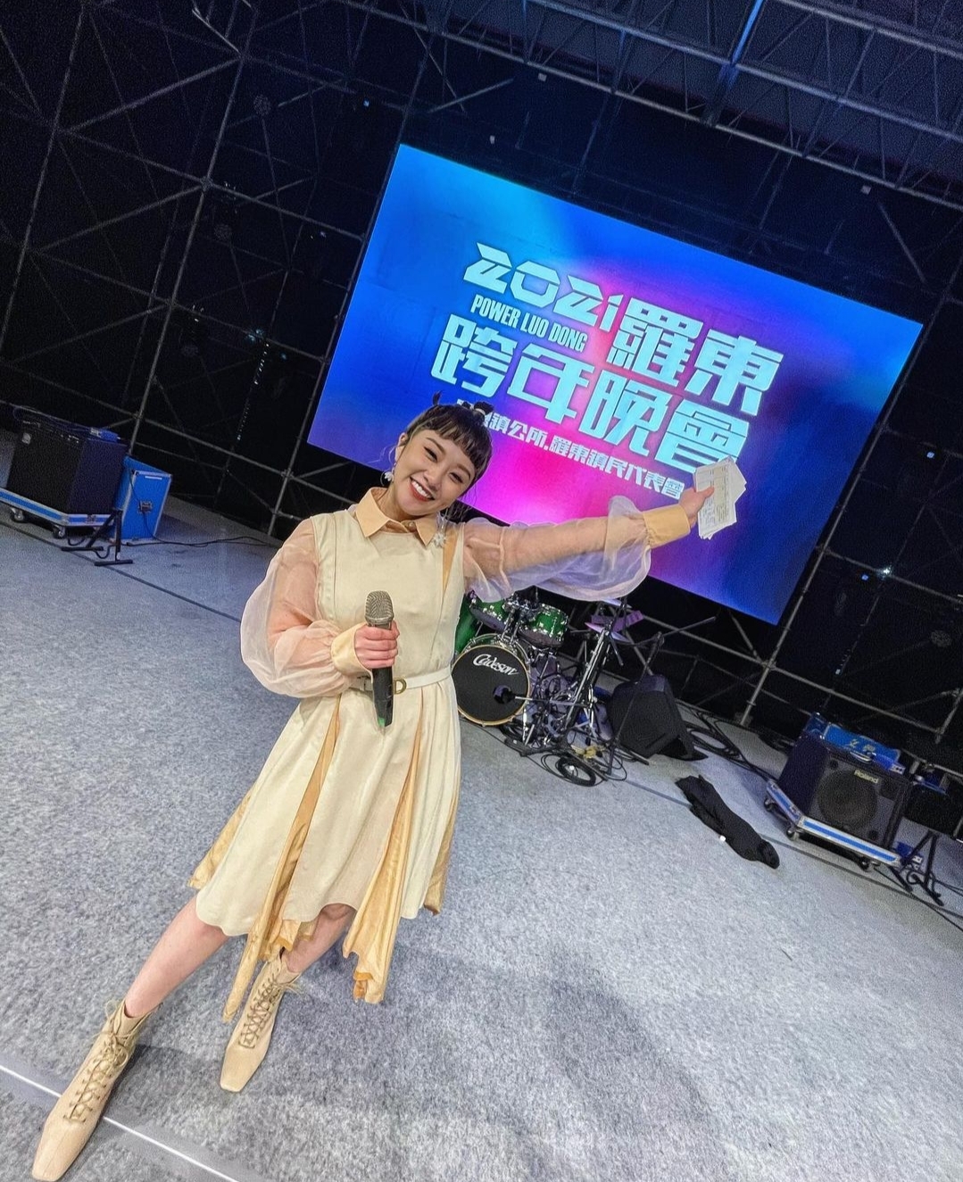 焦凡凡完成首次主持。 圖：翻攝IG/焦凡凡