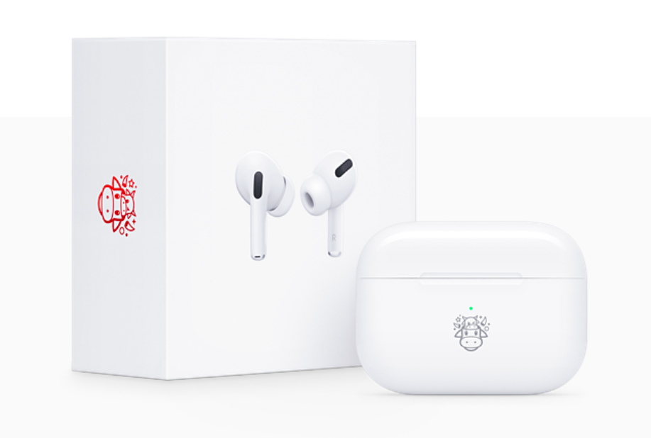 蘋果推出牛年限量版AirPods Pro。 圖：擷取自Apple官網