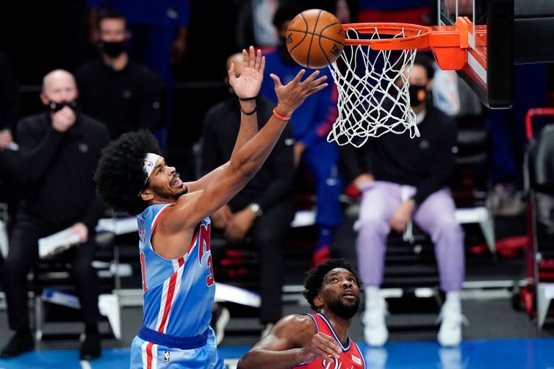 籃網中鋒Jarrett Allen。 圖／美聯社／達志影像