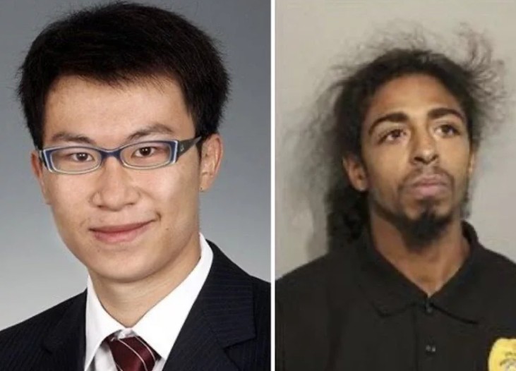 中國留學生范軼然（左）不幸遭非裔槍手南丁格爾（右）槍殺。 圖：翻攝芝加哥大學官網、芝加哥警局提供