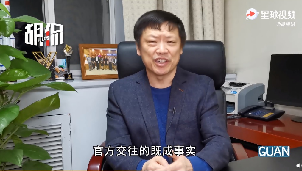 中國官媒環球時報總編胡錫進 圖：翻攝自胡錫進微博