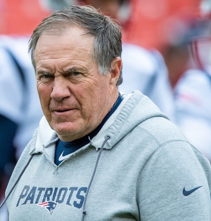 NFL新英格蘭愛國者總教練貝利契克（Bill Belichick）。 圖：翻攝自維基百科