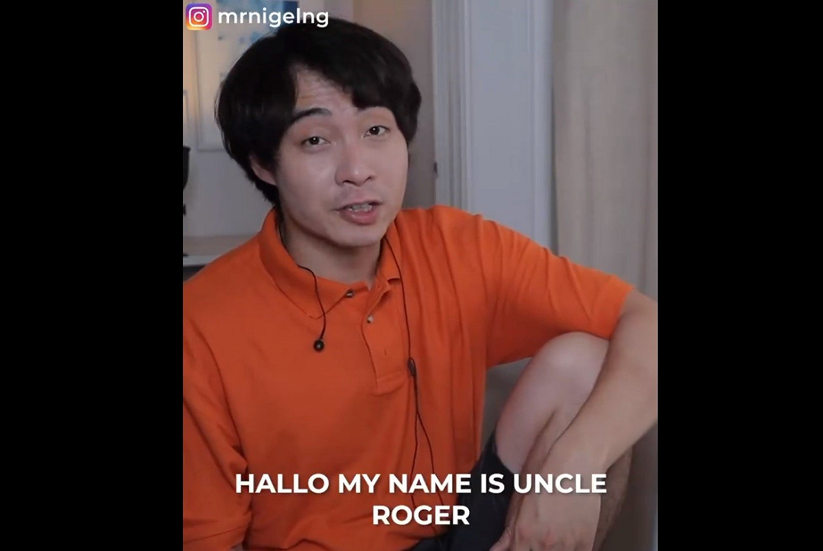 網紅「羅傑叔叔」（Uncle Roger）緊急下架與發佈抨擊中共言論的網紅的合作影片 圖：翻攝自 mrnigelng instagram
