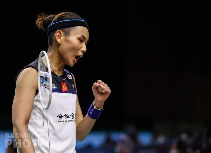 世界球后戴資穎僅用29分鐘拍落韓國女將挺進泰國賽8強。 圖／Badminton photo提供
