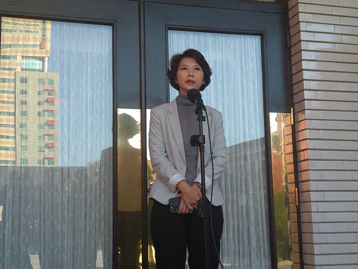 陳亭妃認為，韓國瑜復出日不遠。 圖:陳佩君/攝