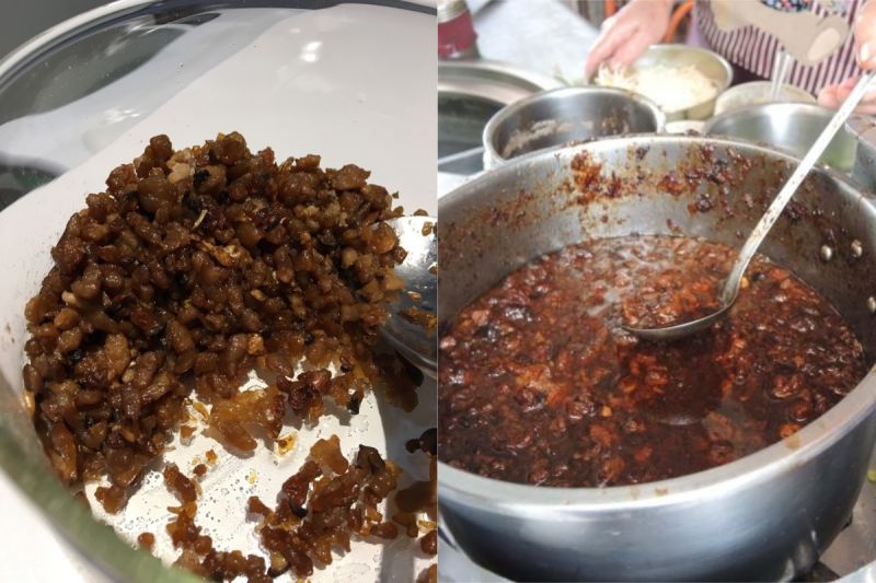 有網友好奇，肉燥怎麼炒才不會又乾又硬呢？ 圖／翻攝自《PTT》及NOWnews資料照