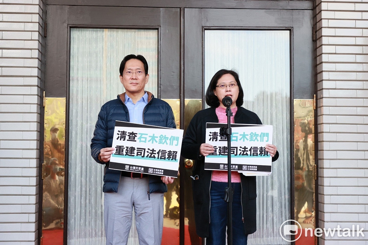 民眾黨團總召賴香伶、民眾黨團副總召張其祿。 圖：黃建豪 / 攝