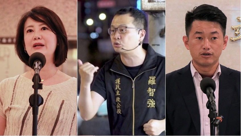 羅智強（中）表示自己將會靜思三天，而黃捷罷免案未通過，對於吳思瑤以及陳柏惟來說彷彿打了一劑強心針。 圖：新頭殼合成（資料照）