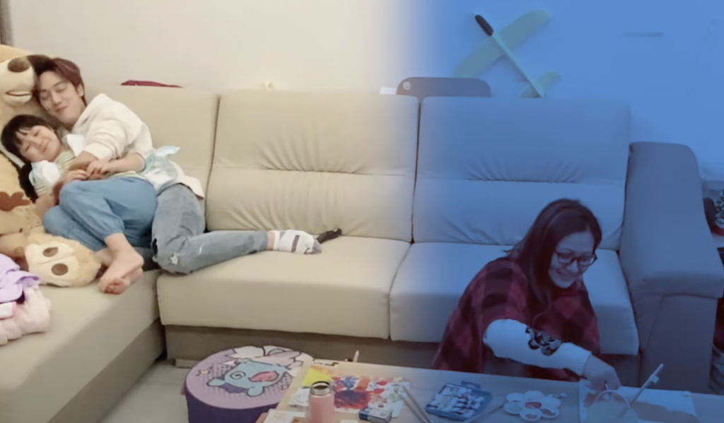 Kim與妮妮(左)放閃。 圖：翻攝臉書／那對夫妻