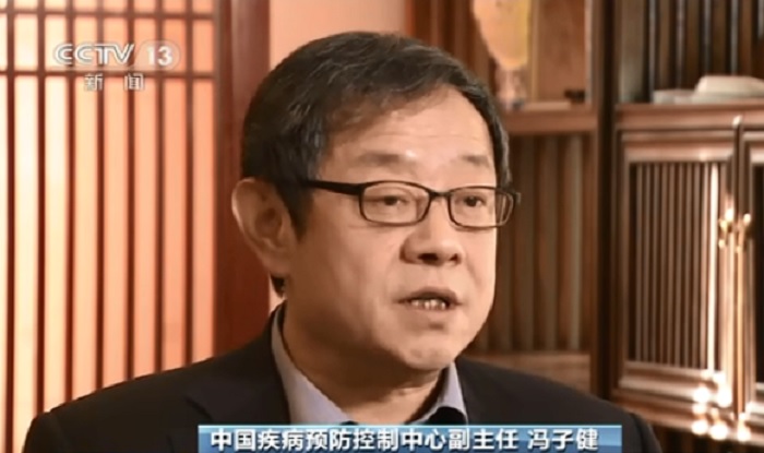 中國疾控中心副主任馮子健表示，去年4月後在中國發生的疫情，病毒都源自境外。 圖：翻攝央視畫面