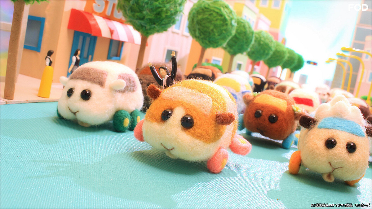 故事設定為所有車子都變成天竺鼠。 圖：取自Twitter「PUI PUI モルカー【公式】」