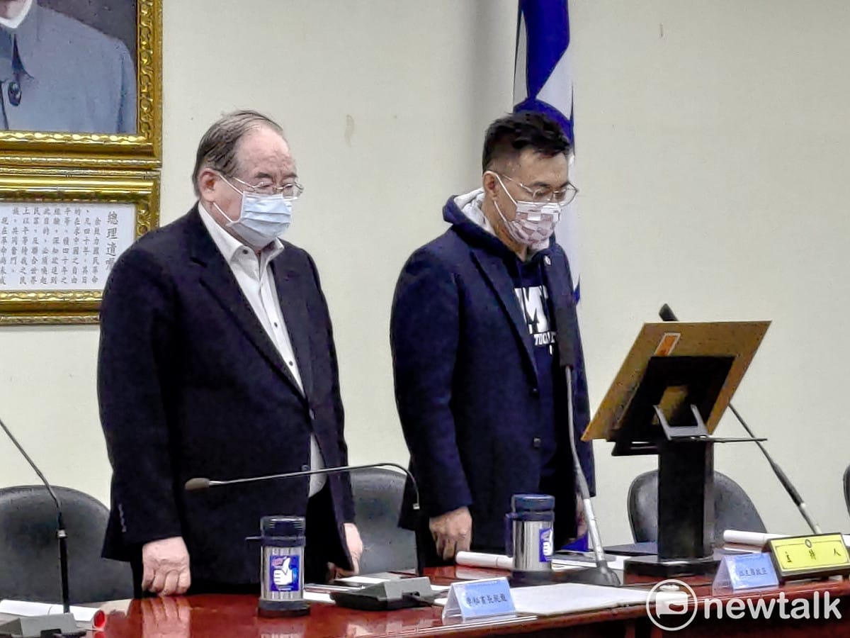 國民黨主席江啟臣、秘書長李乾龍。 圖：黃建豪/攝（資料照）