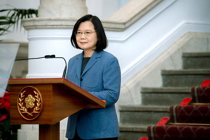 美國新任總統拜登、副總統賀錦麗正式就職，總統蔡英文代表我國政府及人民向拜登總統及賀錦麗副總統表達誠摯祝賀 。 圖／總統府（資料照）