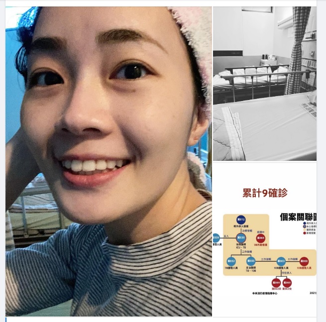部立桃醫的急診護理師葉佳燕在臉書寫下「入住桃醫」日記，表明自己不是被隔離，而是為了家人著想。 圖：翻攝自Joanne Yeh臉書