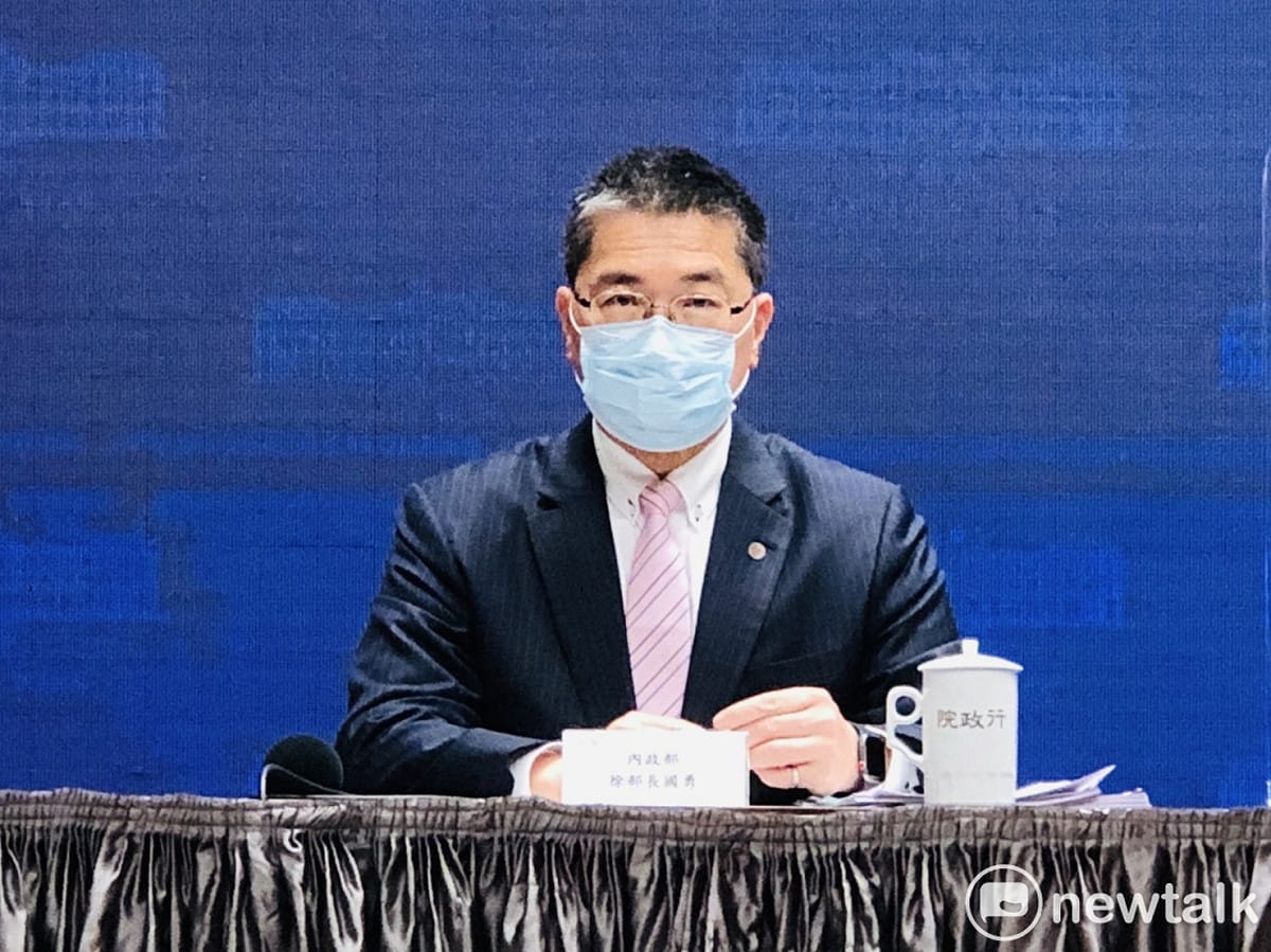 內政部長徐國勇今（21）天出席行政院會後記者會。 圖：謝莉慧/攝