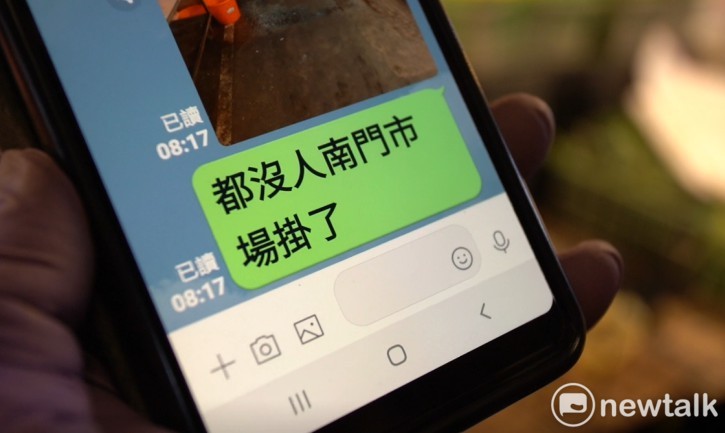 南門市場採買人潮大減，攤商說從沒看過這麼慘的情形。 圖：林昀真／攝