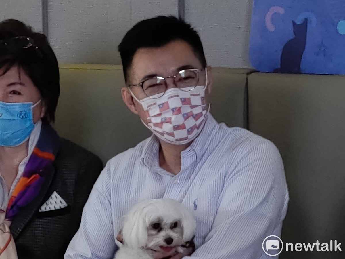 國民黨主席江啟臣出席動物日記者會。 圖：黃建豪/攝