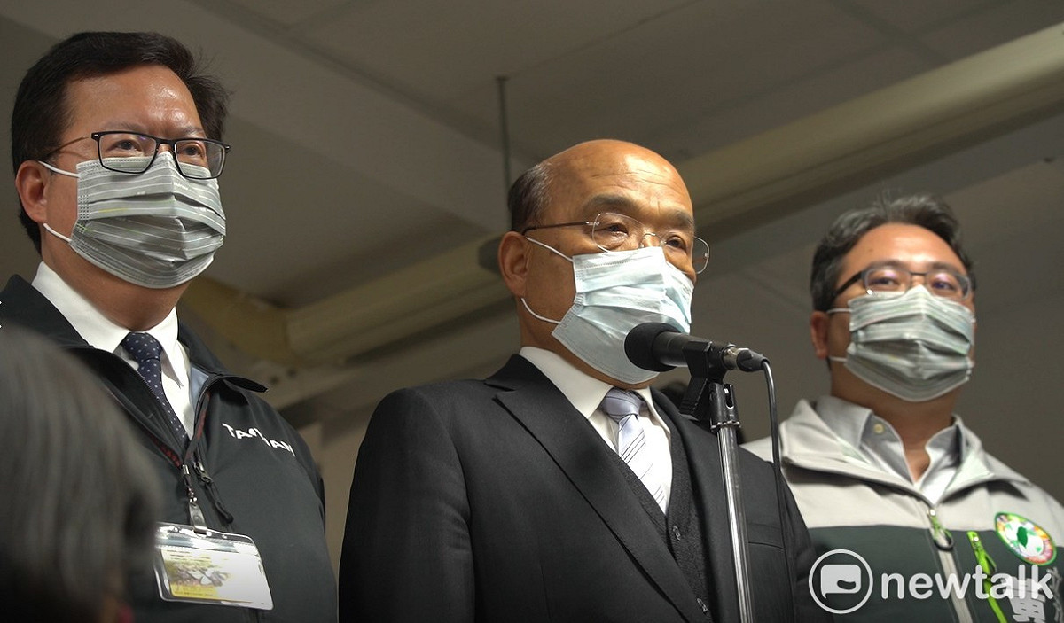 蘇貞昌指出，蕭美琴受美方正式邀請出席總統就職，打破了40幾年來台灣一直努力而沒有辦法做到的事。 圖：林昀真/攝