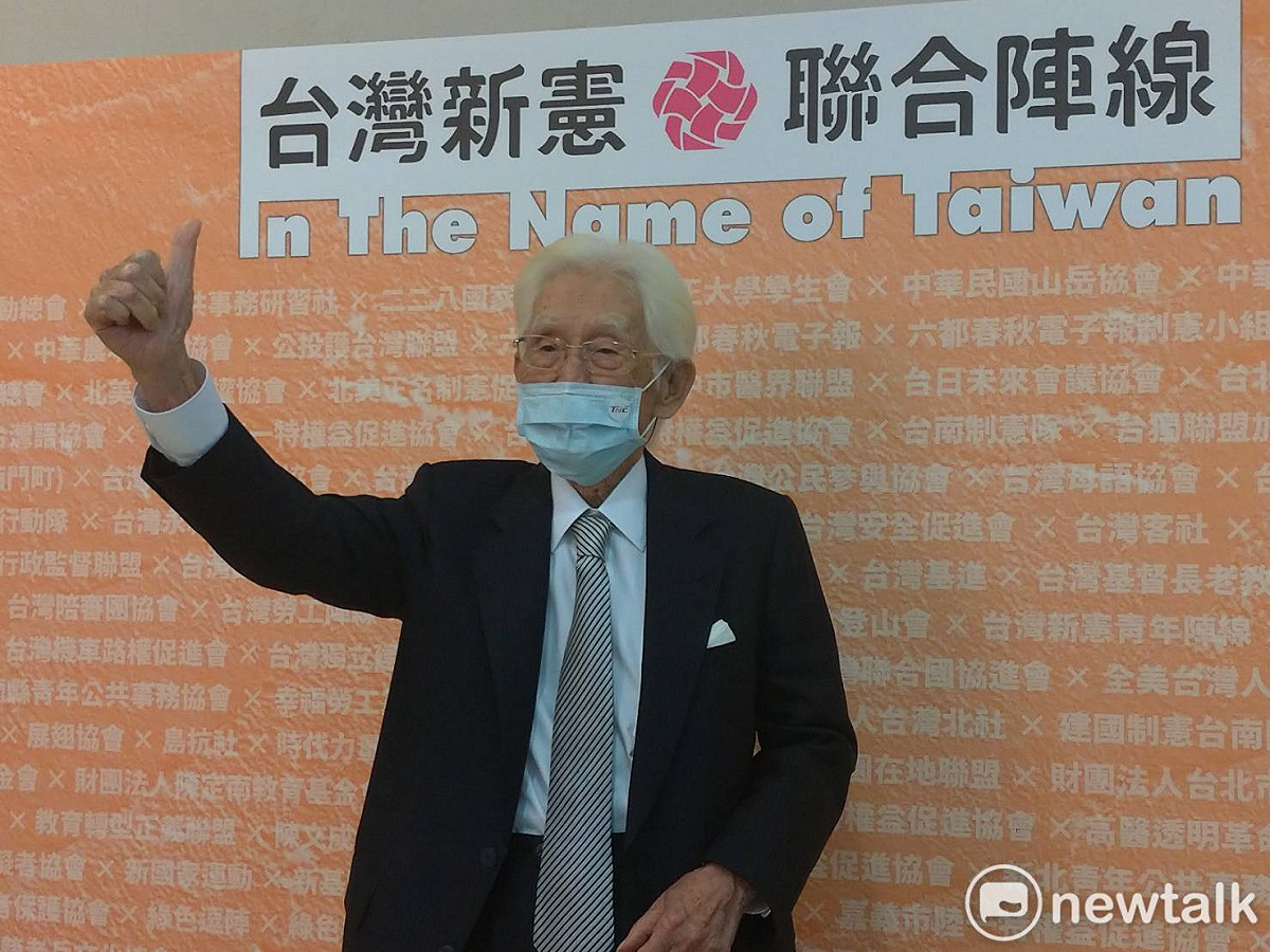 總統府資政辜寬敏長年關注台灣正名、制憲、台灣入聯等議題。 圖：陳佩君/攝