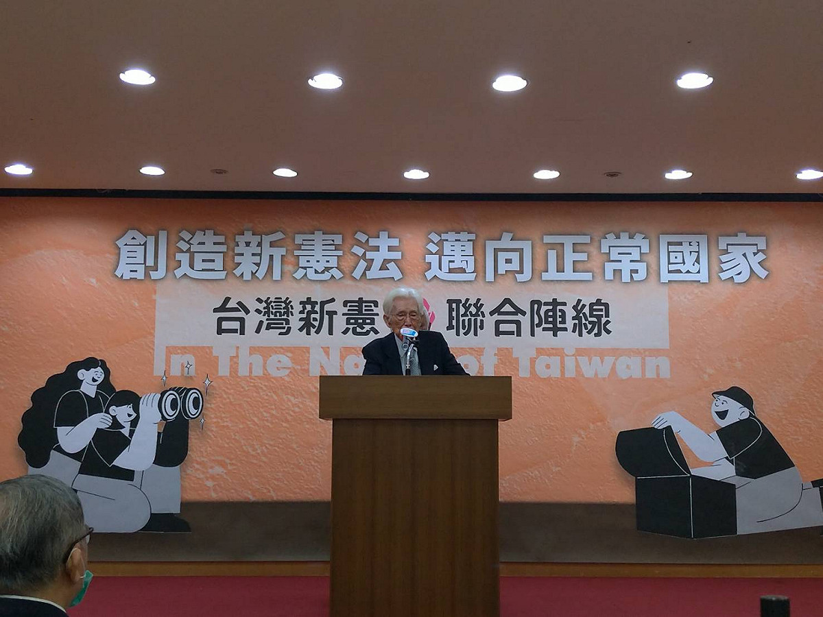 台灣制憲基金會董事長辜寬敏。 圖:陳佩君/攝