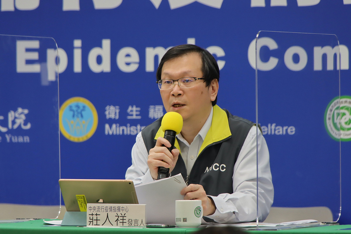 中央流行疫情指揮中心發言人莊人祥。 圖：中央流行疫情指揮中心/提供