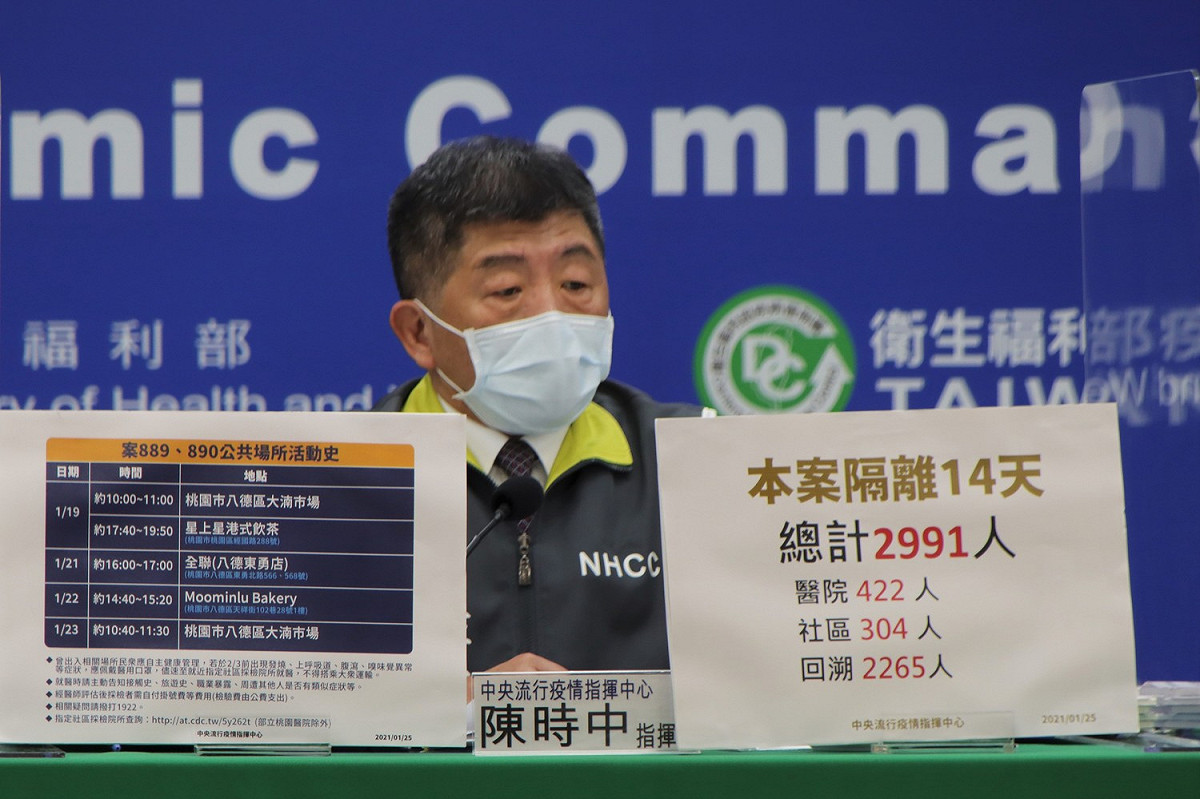 指揮官陳時中認為案889是個警訊。 圖：中央流行疫情指揮中心/提供