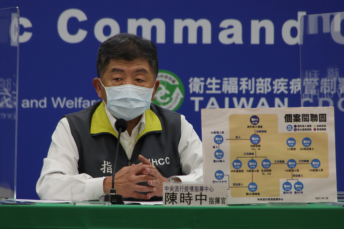 指揮官陳時中表示：案889、890感染源還需要時間釐清。 圖：中央流行疫情指揮中心/提供