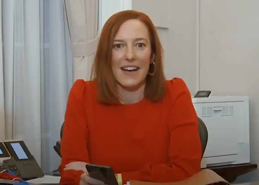 白宮發言人莎琪（Jen Psaki） 圖：取自白宮Twitter影片（資料照片）