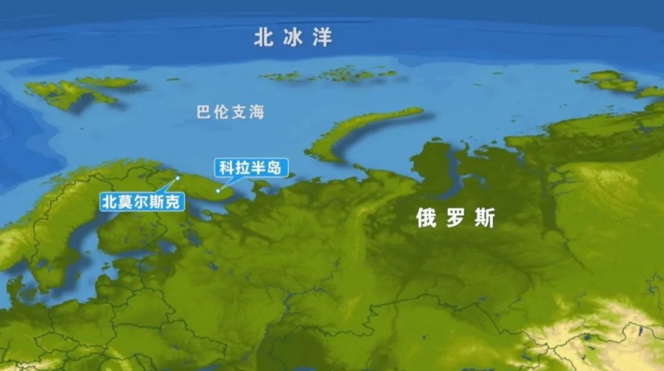 俄羅斯被爆在科拉半島上北莫斯科一處提供戰略核潛艇停靠的碼頭新建一棟放置「波賽頓」核魚雷的建築物。 圖 : 翻攝自CCTV