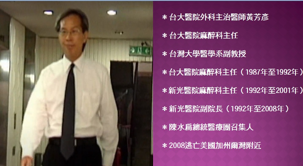 已逝世黃芳彥醫師小檔案 圖：Newtalk自製