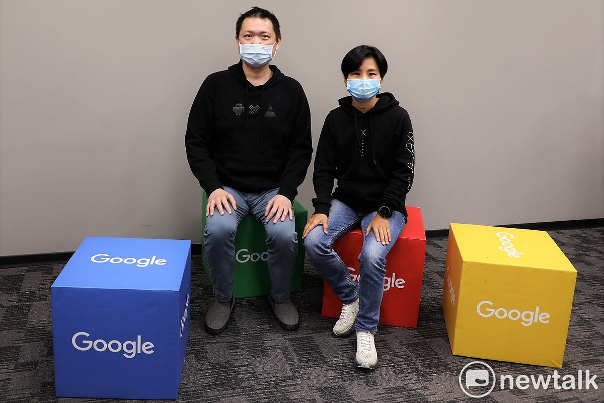 Google 台灣資深業務總監蔡逸民與傳奇網路遊戲副總經理周秋美  圖：蔡幸秀/攝