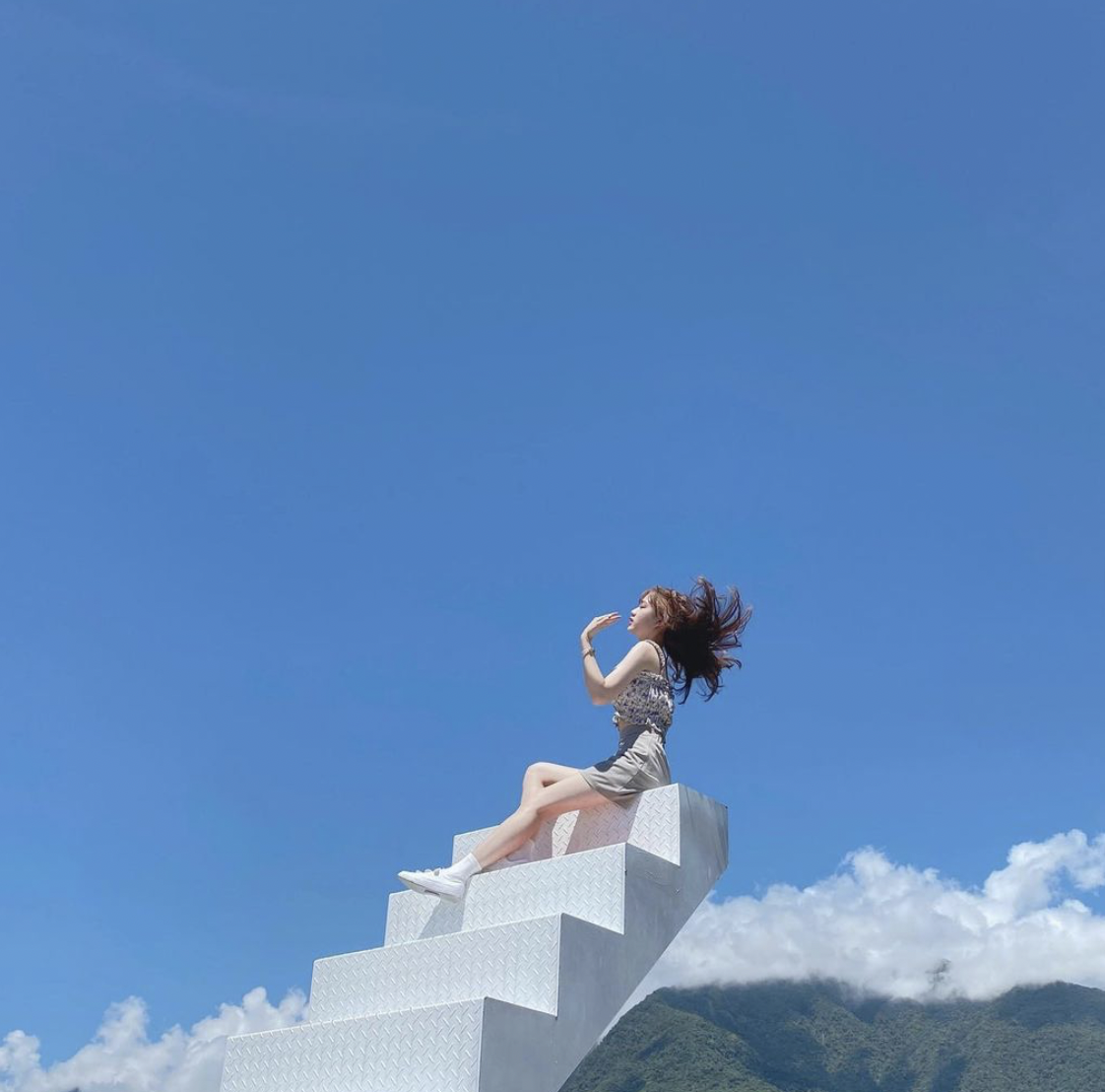 王姿婷推「天堂梯」。 圖：翻攝IG／王姿婷