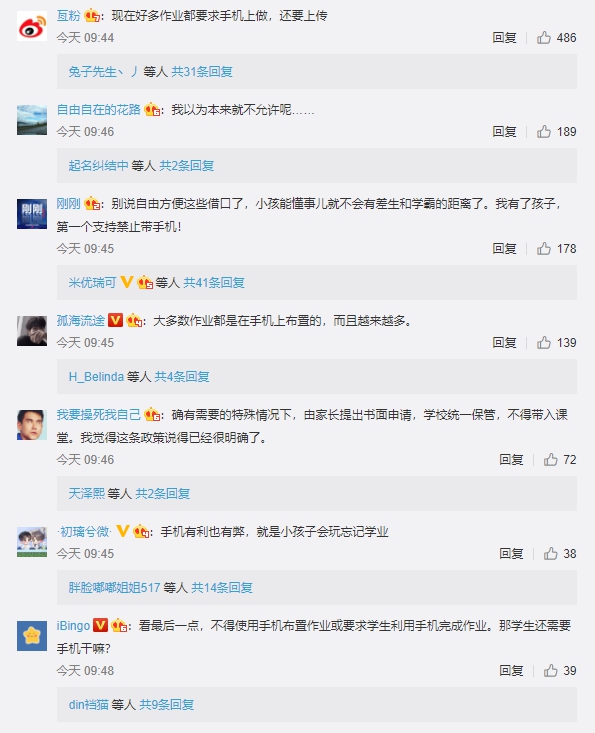 面對這樣的政策，網友分作兩派意見 圖：翻攝自 微博