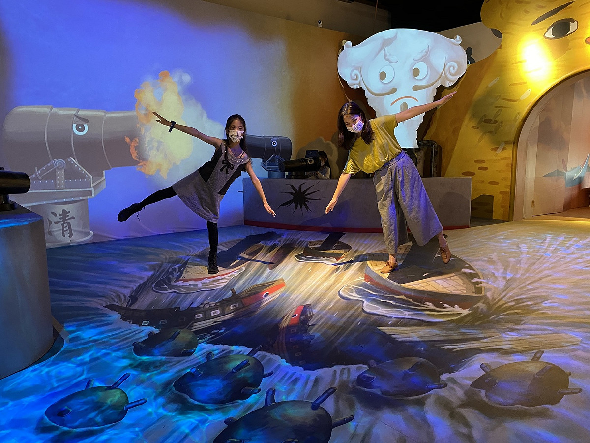 「聽！大河在說話─兒童體驗館」中的3D場景，是展覽推薦必拍點。 圖：淡水古蹟博物館提供