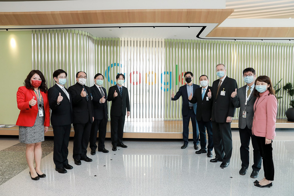 Google板橋全新辦公園區4日舉行開幕活動，副總統賴清德與新北市長侯友宜也都出席 圖：總統府提供