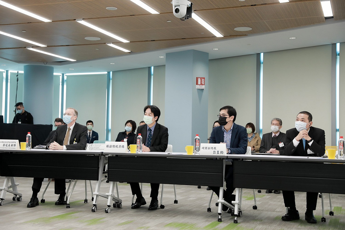 Google板橋全新辦公園區4日舉行開幕活動，副總統賴清德與新北市長侯友宜也都出席 圖：總統府提供