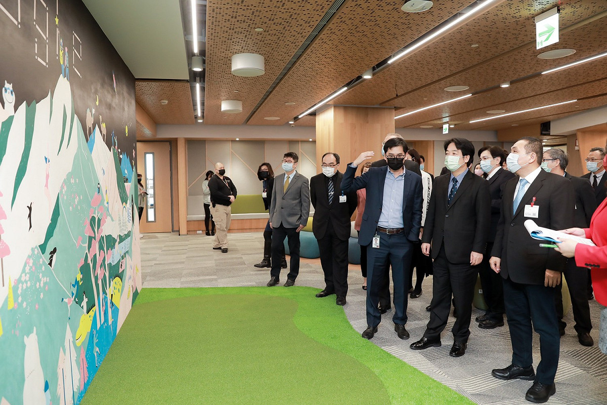 Google板橋全新辦公園區4日舉行開幕活動，副總統賴清德與新北市長侯友宜也都出席 圖：總統府提供