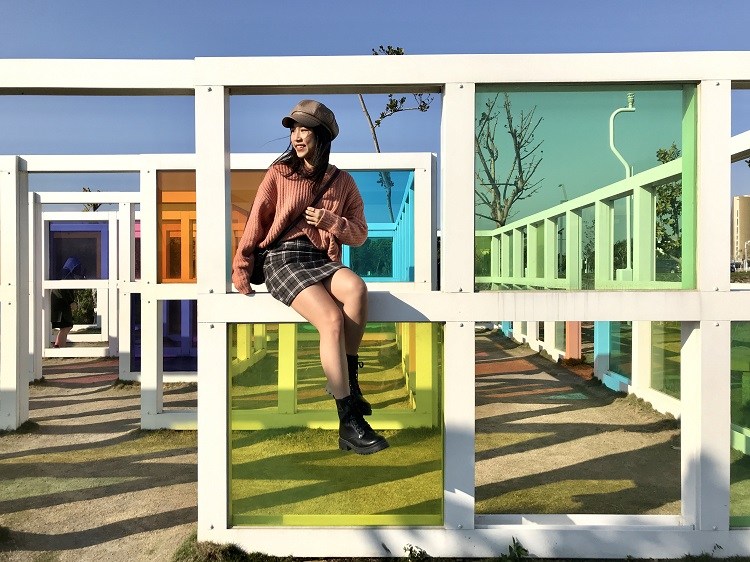 中央公園必拍景點水湳普普風。 圖：ReadyGo/提供