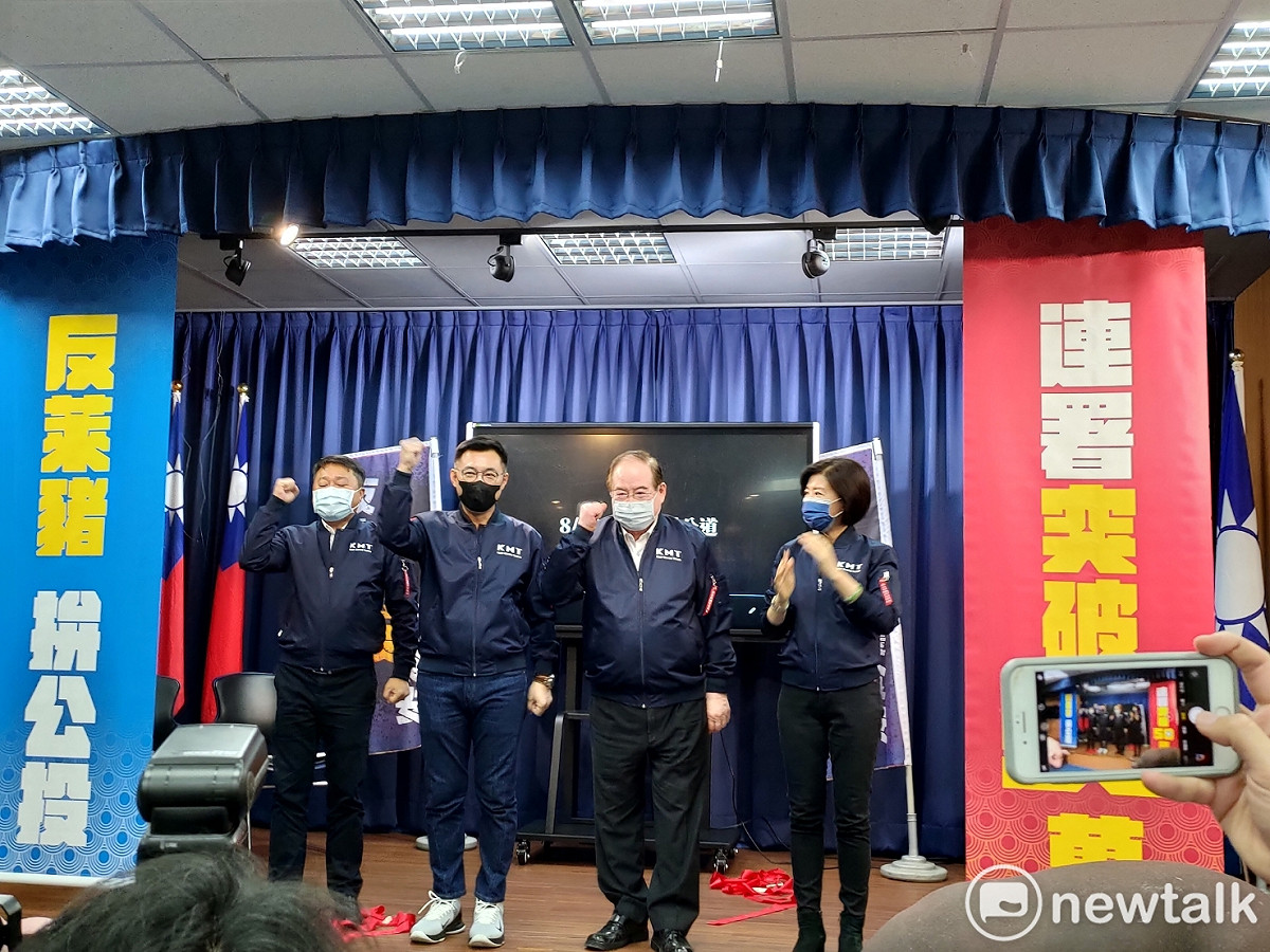 國民黨宣布公投第二階段公投連署達標。 圖：黃建豪/攝