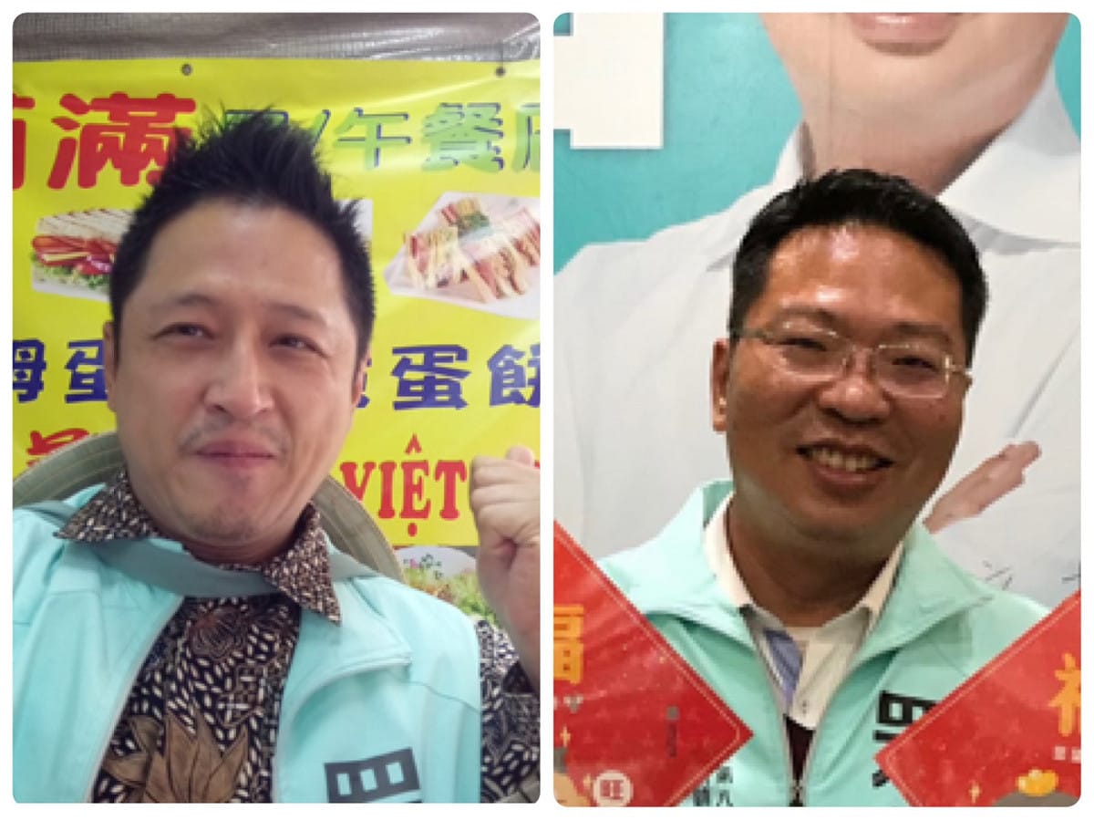 曾代表民眾黨參選2020區域立委的何景榮（左）、敖博勝（右）。 圖：新頭殼合成照