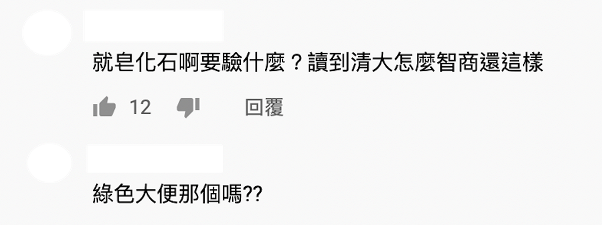 怒轟愛莉莎莎的留言。 圖：翻攝Youtube／愛莉莎莎