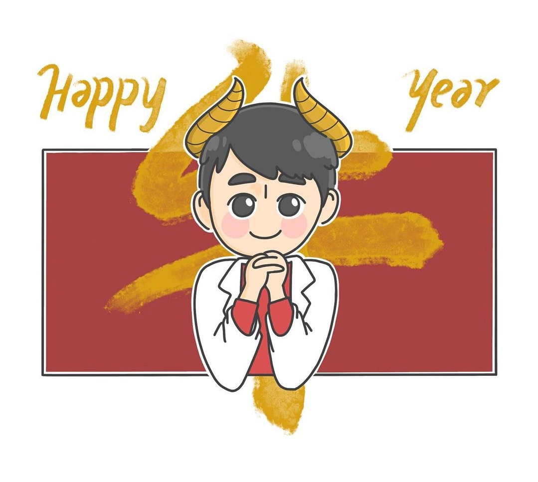 享翔所繪牛年插圖。 圖：IG/享翔