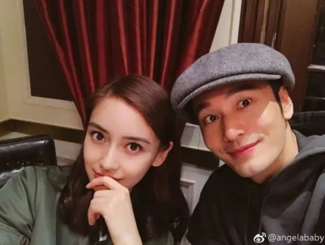 黃曉明和Angelababy終於被拍到同框，打破婚變傳言。 圖：翻攝自微博