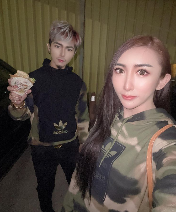 罔腰和男友Teddy。 圖：取自 wen810615 IG