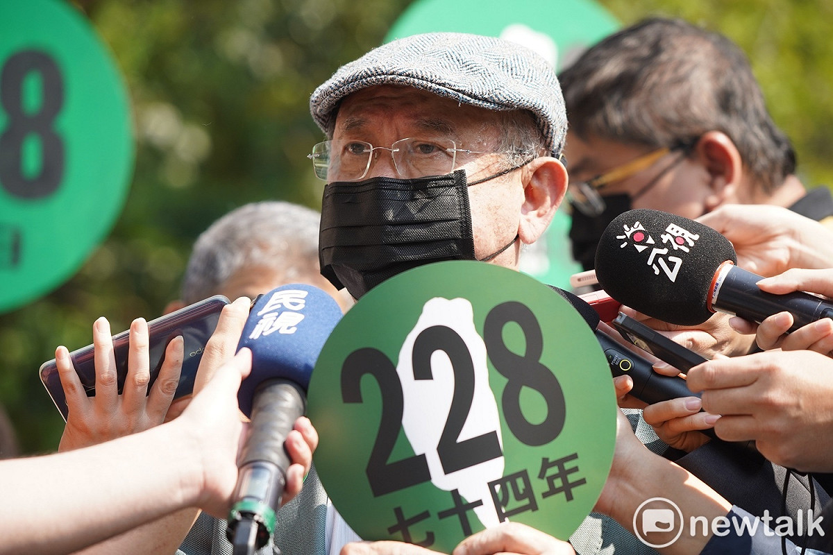 李勝雄反對馬英九出席二二八紀念活動，要求台灣國家聯盟向北市府清楚表態。 圖：林昀真/攝