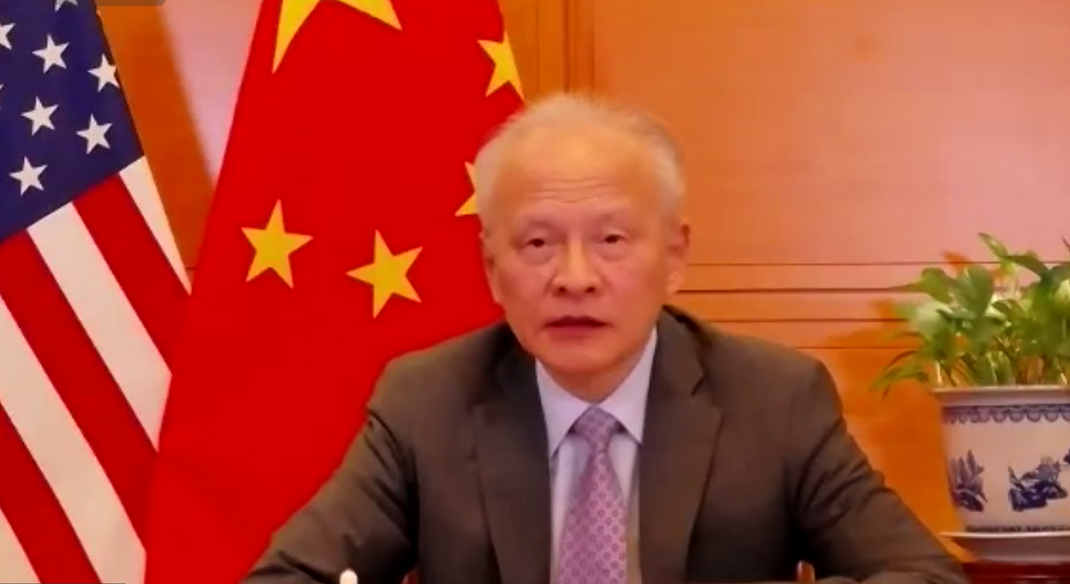 崔天凱向美方放話：在台灣議題上中國不會讓步