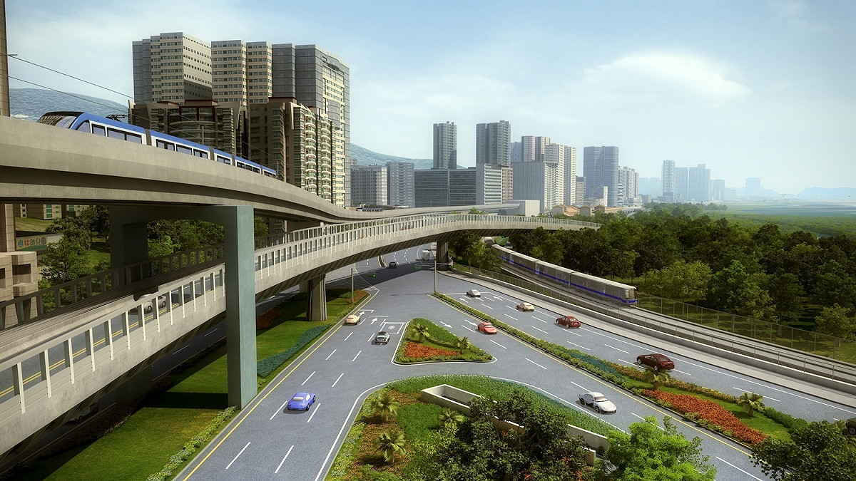 淡北道路完工模擬圖。 圖：新北市工務局/提供